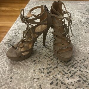 Women's Tan Lace-Up Heels - Chinese Laundry